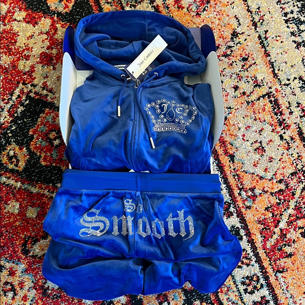 Juicy Couture Blue Velour Set